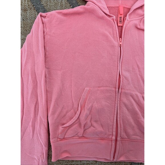 SKIMS M MODAL FRENCH TERRY CLASSIC ZIP UP HOODIE | CORAL - CORAL / M x 1 - Picture 6 of 8